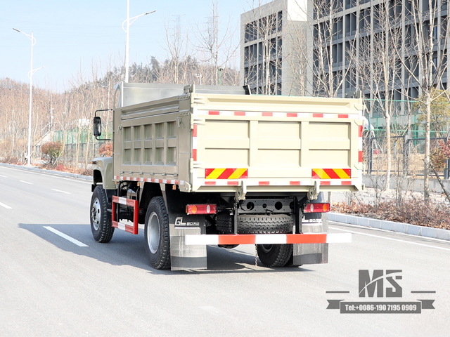 Camel Grey လေးဘီးယက် 170 hp Dump Truck_Dongfeng 4*4 Tipper Truck Pointed Head Single Row Mining Trucks for Sale_Export အထူးယာဉ်