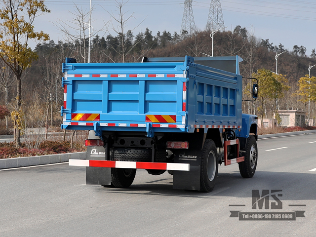 အပြာရောင် 170hp Dongfeng 4*4 Tipper Truck_Single Row Pointed Head Dump Truck မိုင်းတွင်းထရပ်ကားများ ပြောင်းလဲခြင်း ထုတ်လုပ်သူ_ပို့ကုန် အထူးယာဉ်