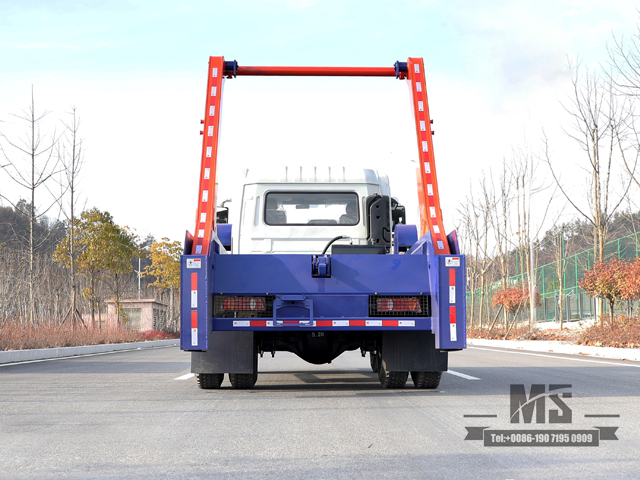 4*2 Dongfeng Swing Arm Garbage Truck_ 190hp Pointed Head Single Row Cab Garbege Truck Sanitation Truck ရောင်းရန်ရှိသည်_ Export အထူးယာဉ် 