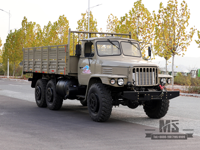 ခြောက်ဘီးယက် Dongfeng EQ2100 လမ်းပိတ် Truck_6×6 190hp Pointed Head Single Row သယ်ယူပို့ဆောင်ရေး Truck_All-wheel-Drive Export အထူးထရပ်