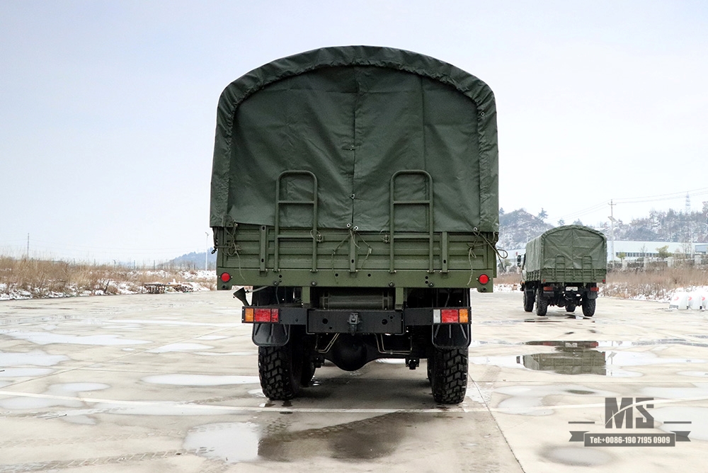 Dongfeng ခြောက်ဘီးယက် EQ2100 Off-road Truck_6*6 3.5 T Classic Army Green Long Head Truck with Tarpaulin Pole with sale_Dongfeng 245 Diesel Troop Carrier Export အထူးယာဉ် 