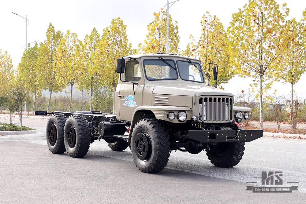 Dongfeng ခြောက်ဘီးယက် EQ2100 Chassis_6*6 210hp Pointed Head Double Glass Truck Chassis_Dongfeng Export အထူးယာဉ်ကိုယ်ထည်