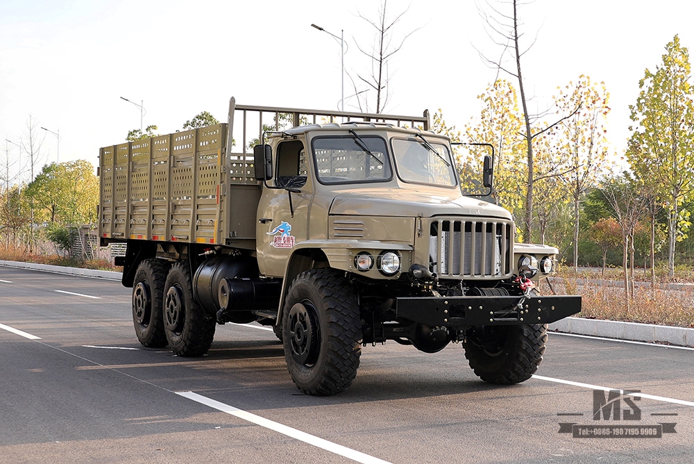 6×6 Dongfeng EQ2100 Truck_190hp Dongfeng ခြောက်ဘီးယက် LongHead Single Row High Cargo Box သယ်ယူပို့ဆောင်ရေး Truck_AWD Export အထူးထရပ်