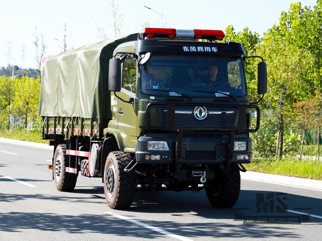 Dongfeng 4WD လမ်းပေါ်ရှိ Troop Carrier DFHH240B National ခြောက်လ METE 4 MET TORE Off-Road Count Off-Road Cargo Box ရှစ်ခု 