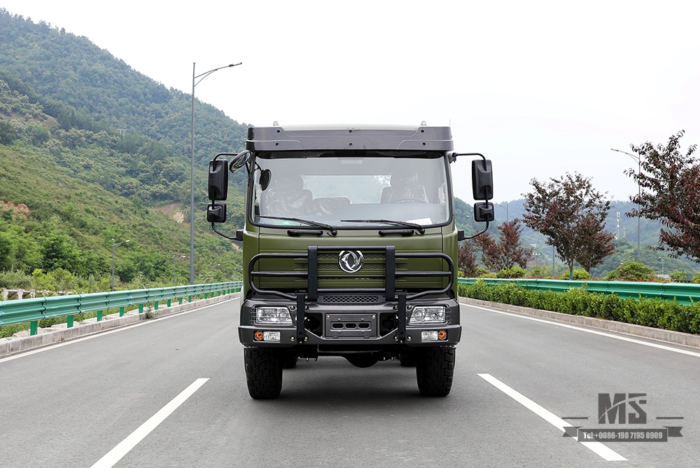 210 hp Dongfeng ခြောက်ဘီး Drive Chassis for Sale_6*6 Army Green Flathead Head Truck Chassis Coversion ထုတ်လုပ်သူ_Dongfeng Export အထူးယာဉ်ကိုယ်ထည်