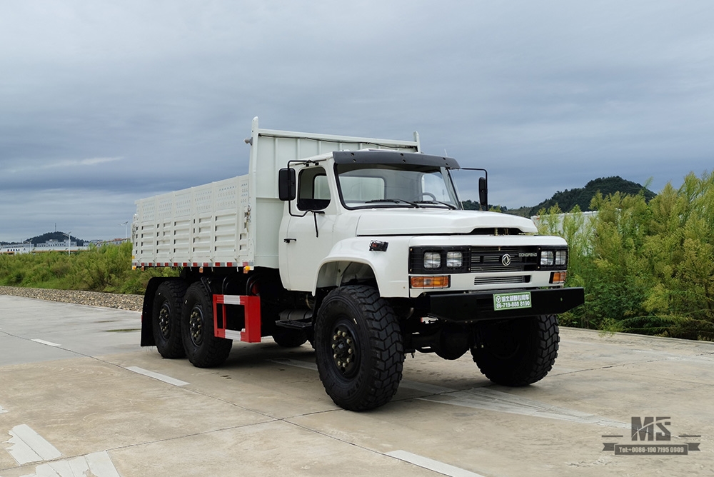 190hp Dongfeng ခြောက်ဘီးယက် EQ2100 Dump Truck_6×6 Pointed Head Single Row Constructiion Site Mining Tipper Truck_AWD Export အထူးထရပ်