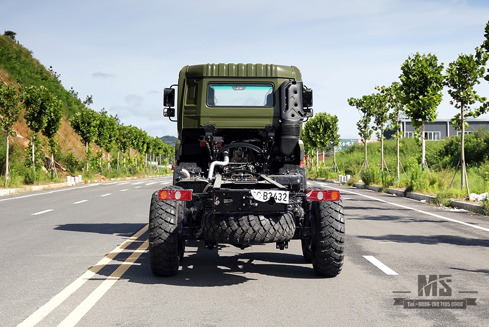 340 hp Dongfeng 6×6 Off Road Chassis_ခြောက်ဘီး Drive Dongfeng Flat Head One နှင့် Half Row Chassis Cargo Truck Chassis AWD 6*6 Export အထူးယာဉ်