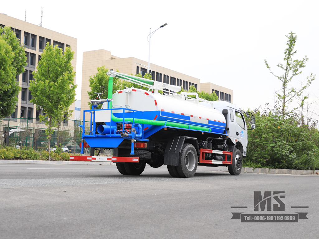 Dongfeng 4x2 မိလ္လာစုပ်ထရပ်ကား | ဖုန်စုပ်ထရပ်ကား | 8 မြန်နှုန်း အထူးယာဉ် | တရုတ် | Tanker ထရပ်ကား။