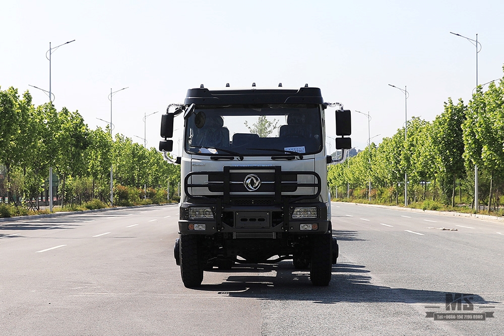 340 HP Dongfeng ခြောက်ဘီးယက်ထရပ်ကား Chassis_6×6 Flathead 13T/13T Axle Truck Chassis_Dongfeng 6*6 Truck Chassis_ Export အထူးထရပ်ကား Chassis
