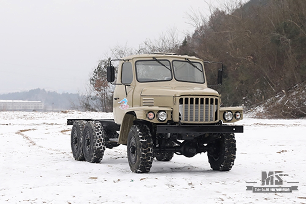 Camel Grey Dongfeng ခြောက်ဘီးယက် EQ2082 Chassis_ မြင်းကောင်ရေ 170 EQ2082 နှစ်ထပ်မှန်လမ်းကြမ်း 6WD Truck Chassis_240 Transport Truck Chassis_6×6 Truck Export အထူးကိုယ်ထည်