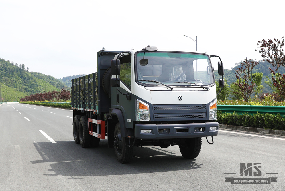 5T 6WD Light Dump Truck_6*6 260hp ဒီဇယ်လမ်းကြမ်း Tipper Truck_ခြောက်ဘီးယက် Dongfeng Bobcat Dump Truck_ရောင်းရန် အထူးရည်ရွယ်ချက်သုံးယာဉ်