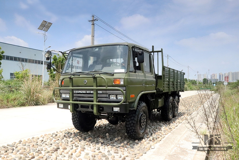 Dongfeng ခြောက်ဘီးယက် EQ2102 Off Road Truck_6×6 Army Green 3.6T နှစ်တန်း 153 Cab ကုန်တင်ထရပ်ကား ရောင်းရန်_တင်ပို့ရန် အထူးယာဉ်