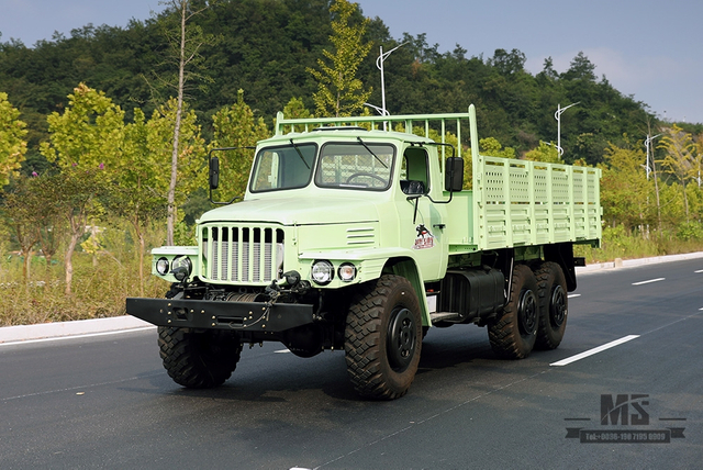 Dongfeng ခြောက်ဘီးယက် EQ2100 Off Road Truck_190hp Dongfeng 3.5T Three Axle Mint Green Single Row Pointed Head AWD Truck_Export အထူးရည်ရွယ်ချက်ယာဉ် 