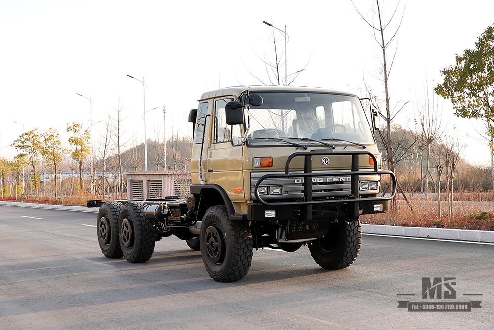 6×6 EQ2102 Dongfeng Off Road Truck Chassis_ ခြောက်ဘီးယက်တစ်ပိုင်းနှင့် 153 Cab Truck Chassis_Dongfeng AWD Export Special Purpose Vehicle Chassis