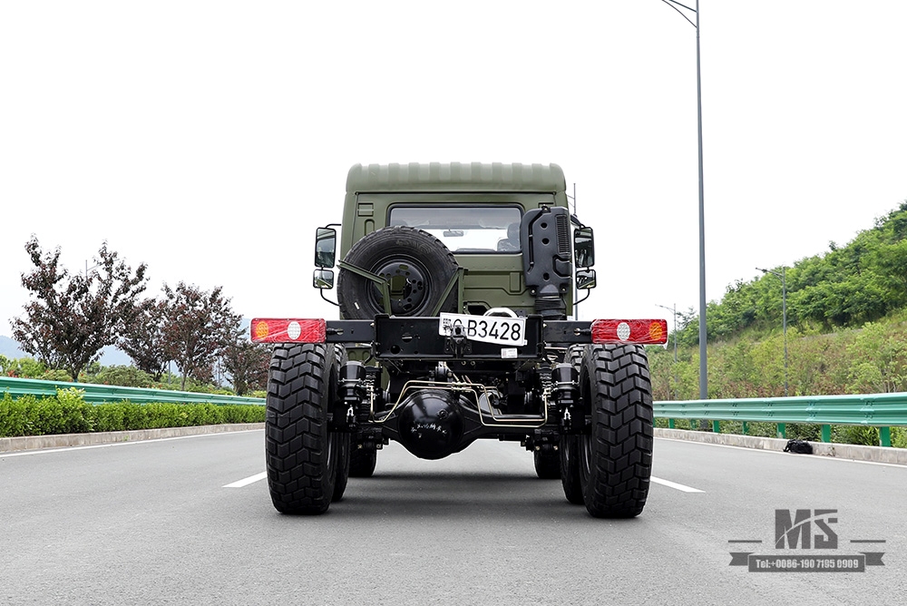 210 hp Dongfeng ခြောက်ဘီး Drive Chassis for Sale_6*6 Army Green Flathead Head Truck Chassis Coversion ထုတ်လုပ်သူ_Dongfeng Export အထူးယာဉ်ကိုယ်ထည်