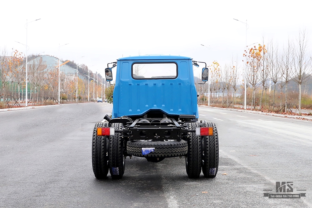 Dongfeng Four Wheel Drive Tipper Truck Chassis _170hp အပြာရောင် 4*4 Single Row Pointed Head Dump Truck Chassis Mining Trucks Chassis_ Export အထူးယာဉ်