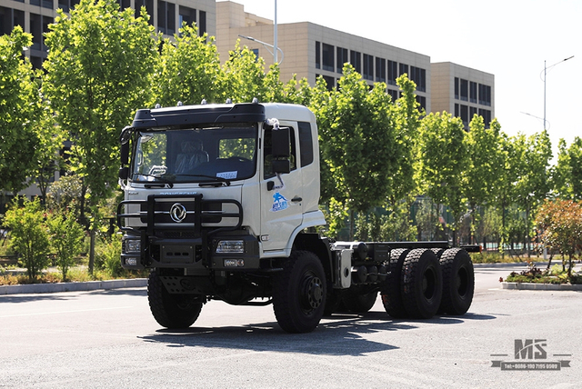 266hp Dongfeng ခြောက်ဘီး Drive Chassis_6*6 Flathead Head နောက်ဘက် ရှစ်ဘီး Heavy Duty Truck Chassis Coversion Manufacturer_Dongfeng 6WD Export Special Vehicle Chassis