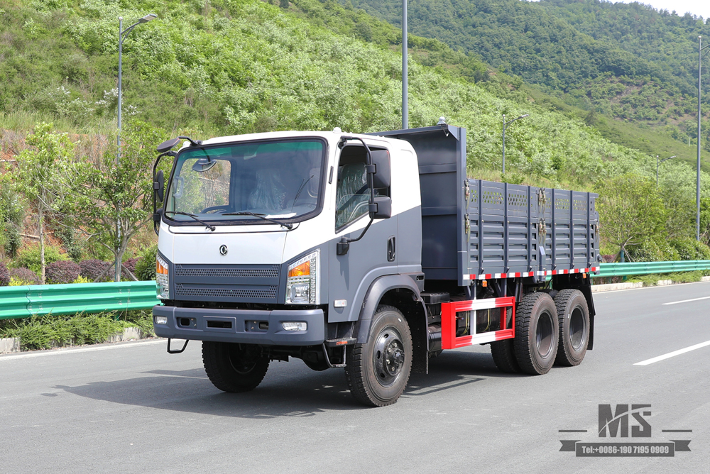 5T 6WD Light Dump Truck_6*6 260hp ဒီဇယ်လမ်းကြမ်း Tipper Truck_ခြောက်ဘီးယက် Dongfeng Bobcat Dump Truck_ရောင်းရန် အထူးရည်ရွယ်ချက်သုံးယာဉ်