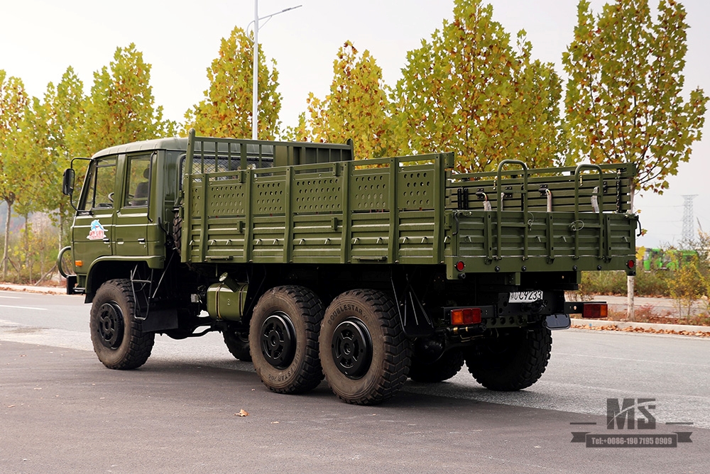 190hp Dongfeng EQ2102 ခြောက်ဘီးယက်ထရပ်_6×6 EQ246 153 Double Row Cab Army Green Truck _Dongfeng Truck Export အထူးရည်ရွယ်ချက်ယာဉ်