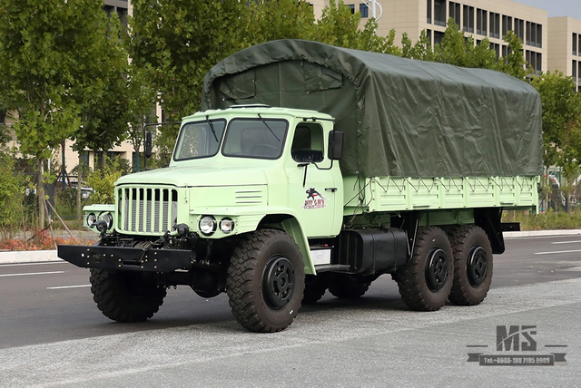 EQ2100E6D Mint Green Dongfeng ခြောက်ဘီးကားလမ်းပိတ် Truck_190hp Dongfeng 245 Single Row Pointed Head AWD Cargo Truck_Export အထူးရည်ရွယ်ချက်ယာဉ်