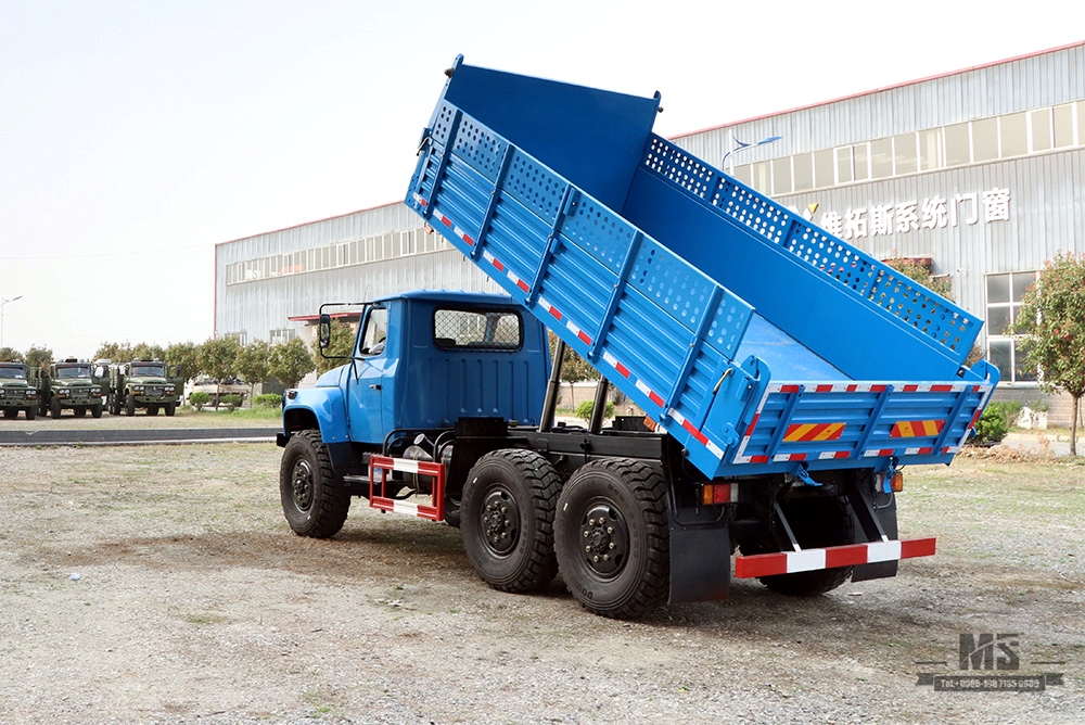 190 hp Dongfeng Six Wheel Drive EQ2100 Tipper Truck_6×6 Classic 5T Pointed Head Off-road Dump Truck ယာဉ်_Dongfeng 6WD 245 Export အထူးယာဉ်