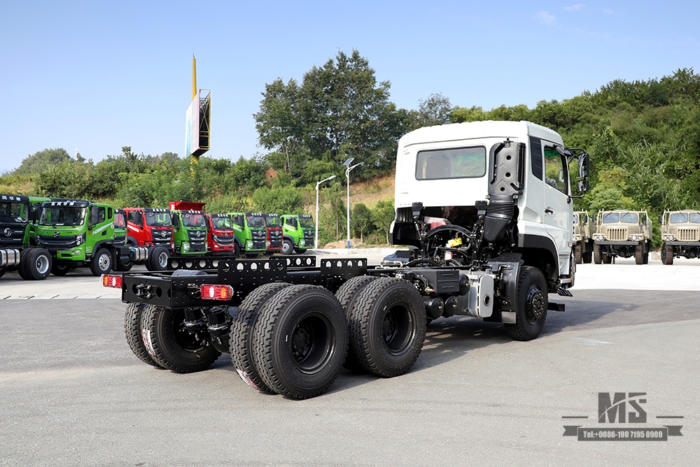 280 HP အကြီးစားလုပ်ငန်းသုံးယာဉ် Chassis_Dongfeng 6×4 Dump Truck Chassis Modification_Dongfeng လမ်းကြမ်းသုံး axle ရှေ့ 5T နောက်နှစ်ထပ် 10T အထူးယာဉ်