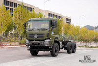 450HP Dongfeng ခြောက်ဘီးယက် အကြီးစား Truck Chassis Conversion_6×6 Heavy Duty Truck Three Axle Commercial Vehicle Chassis_6WD Rear Double 15T Customized Chassis Export Special Chassis