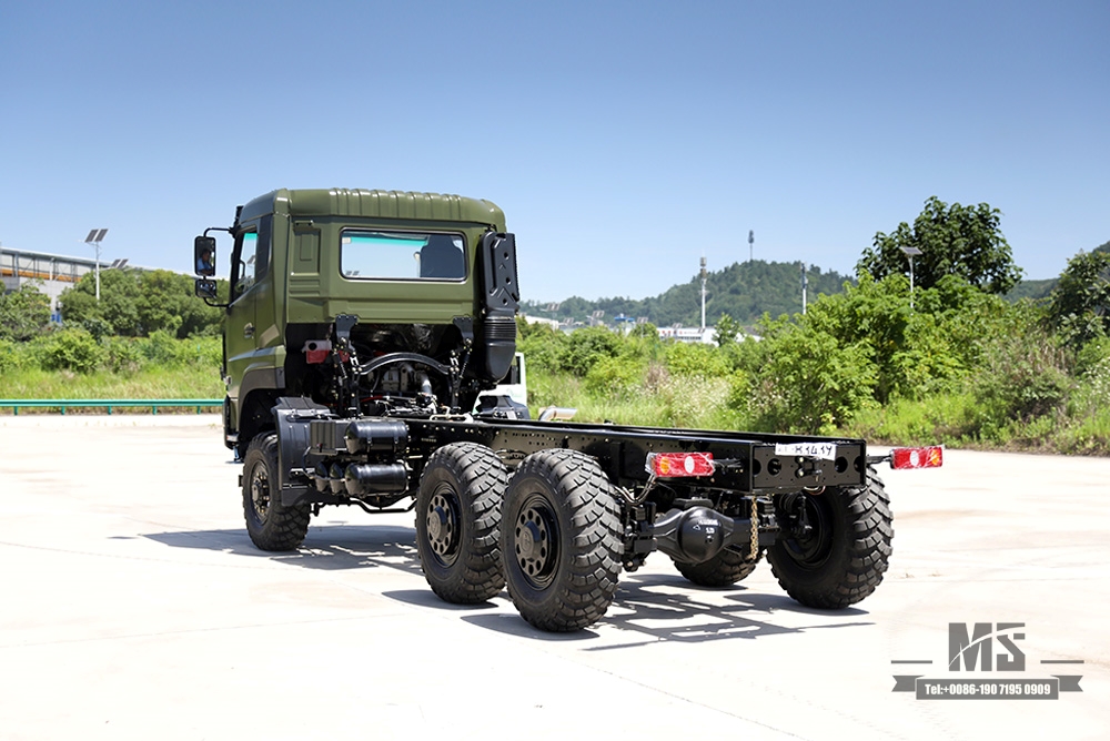 Dongfeng ခြောက်ဘီးယက် Chassis_6×6 340hp Flat Head One and a half Row Chassis Cargo Truck Chassis_6*6 Export အထူးယာဉ်