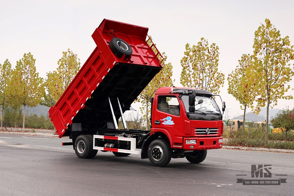 4×2 Light Dump Truck_Dongfeng 160HP အသေးစား Tipper ထရပ်ကား_ဘယ်/ညာ လက် 5T အတန်းတင် Micro Mining Truck ရောင်းရန်_ Export အထူးထရပ်