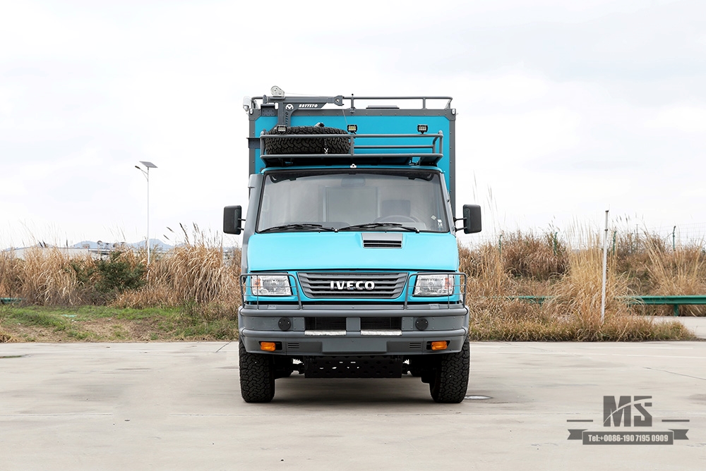 Iveco RV Four Wheel Drive Mobile Office Vehicle_4WD Off-road Touring Caravan For Sale_4*4 Outdoor Office စိတ်ကြိုက် RV Export အထူးယာဉ် 