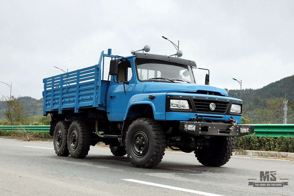 170 hp Dongfeng ခြောက်ဘီးယက် EQ2082_6*6 Single Row Pointed Head Off-road Special Truck_240 Transport Vehicle_6×6 pointed 25Y Truck Export အထူးယာဉ်