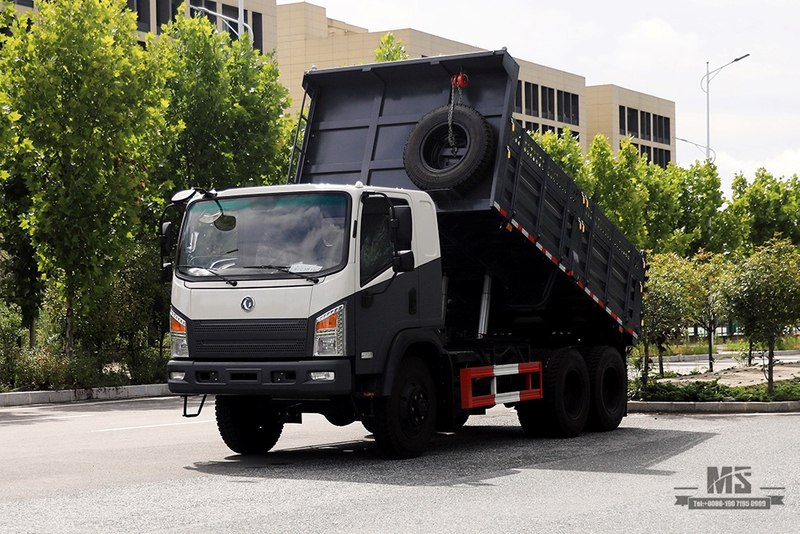 260 hp Dongfeng 6*6 Dump Truck _BobCat ခြောက်ဘီးယက် Single Row Flat Head Tipper Truck သတ္တုတွင်းထရပ်ကားများ စက်ရုံ_ထုတ်ရန် အထူးယာဉ်