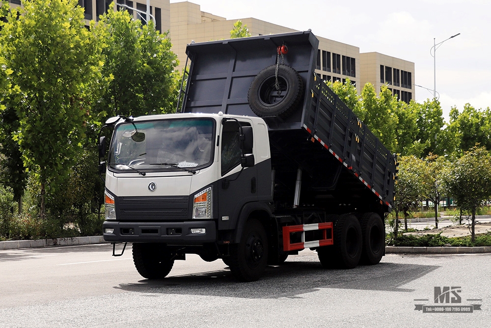 260 hp Dongfeng 6*6 Dump Truck _BobCat ခြောက်ဘီးယက် Single Row Flat Head Tipper Truck သတ္တုတွင်းထရပ်ကားများ စက်ရုံ_ထုတ်ရန် အထူးယာဉ်