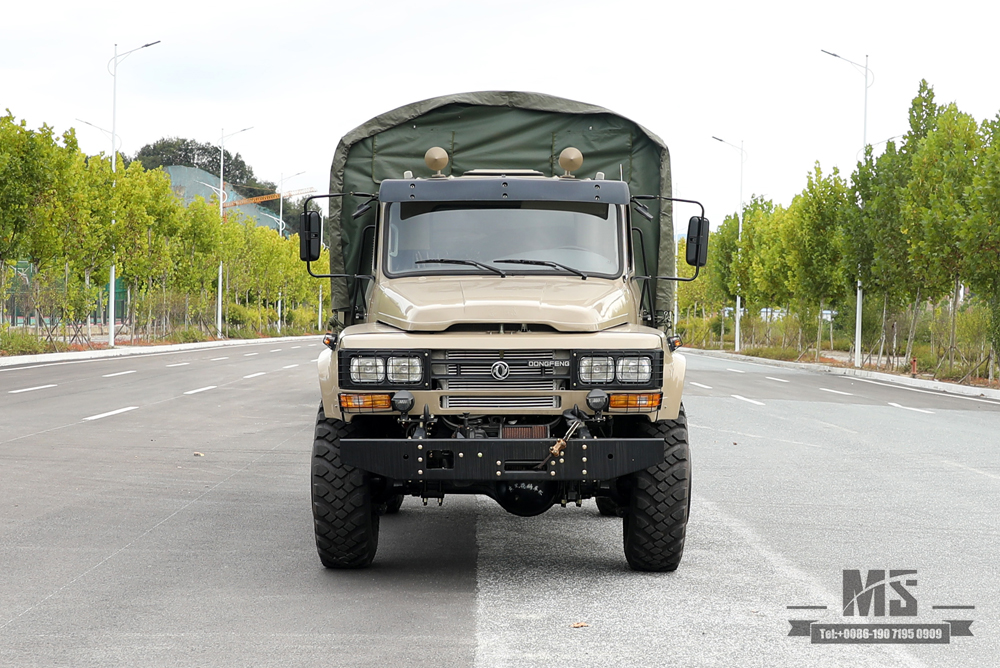 4*4 Dongfeng ကုန်တင်ထရပ်_190 hp အရှည်ခေါင်း 2.5T လမ်းကြမ်းထရပ်ကား Winch နှင့် တာပေါ်လင်တိုင်များ_Four Wheel Drive Truck ထုတ်လုပ်သူ Export Special Purpose Vehicle