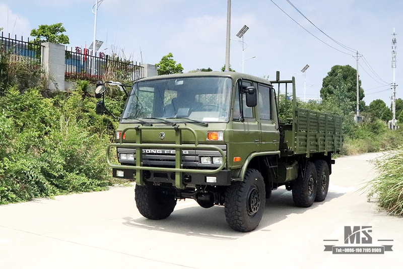 Dongfeng ခြောက်ဘီးယက် EQ2102 Off Road Truck_6×6 Army Green Double Row 153 Cab Cargo Truck 6WD သယ်ယူပို့ဆောင်ရေး Truck_ Export အထူးယာဉ်