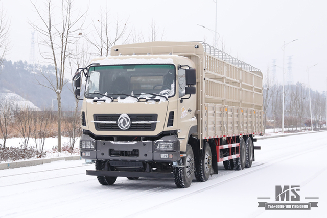 Dongfeng 8*4 Stake Truck သယ်ယူပို့ဆောင်ရေး Truck_420hp Flat head Truck_Long-distance Truck Export Special Purpose Vehicle