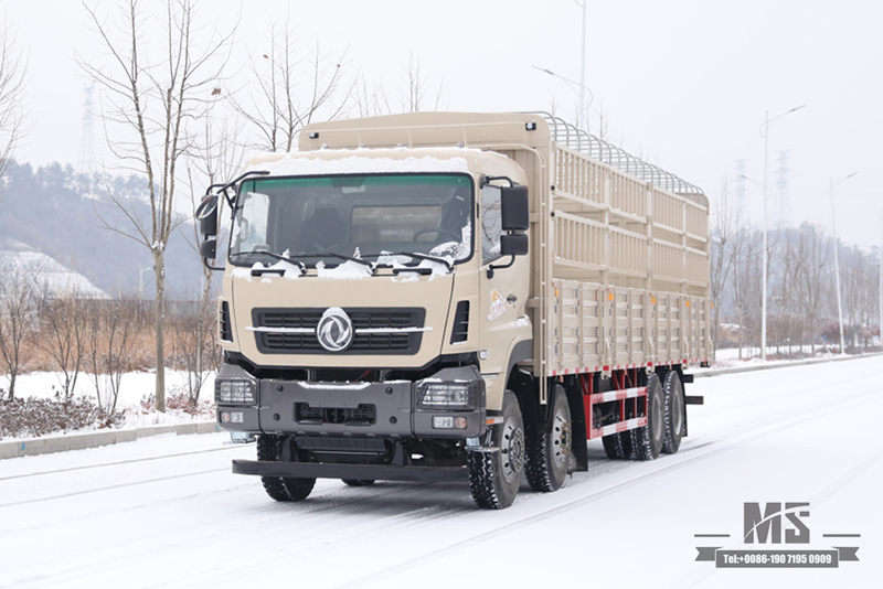 Dongfeng 8*4 Stake Truck သယ်ယူပို့ဆောင်ရေး Truck_420hp Flat head Truck_Long-distance Truck Export Special Purpose Vehicle