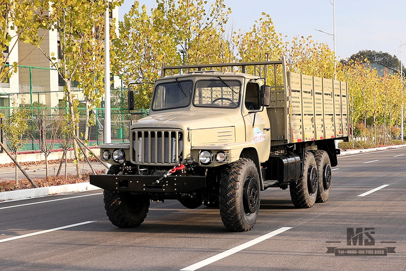 6×6 Dongfeng EQ2100 Truck_190hp Dongfeng ခြောက်ဘီးယက် LongHead Single Row High Cargo Box သယ်ယူပို့ဆောင်ရေး Truck_AWD Export အထူးထရပ်