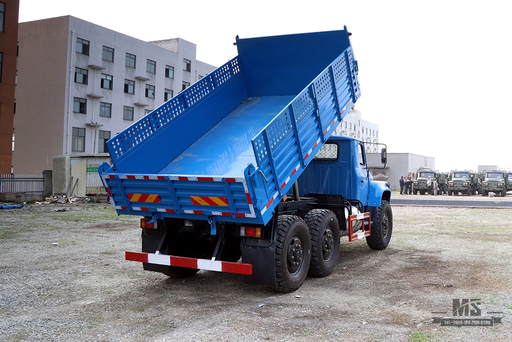 190 hp Dongfeng Six Wheel Drive EQ2100 Tipper Truck_6×6 Classic 5T Pointed Head Off-road Dump Truck ယာဉ်_Dongfeng 6WD 245 Export အထူးယာဉ်