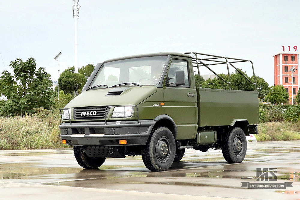 4×4 Iveco Four Wheel Drive Truck Green 4*4 Off Road Iveco Truck ခေါင်းတို အသေးစားယာဉ် 4WD Export အထူးယာဉ် စိတ်ကြိုက်ပြောင်းလဲခြင်း