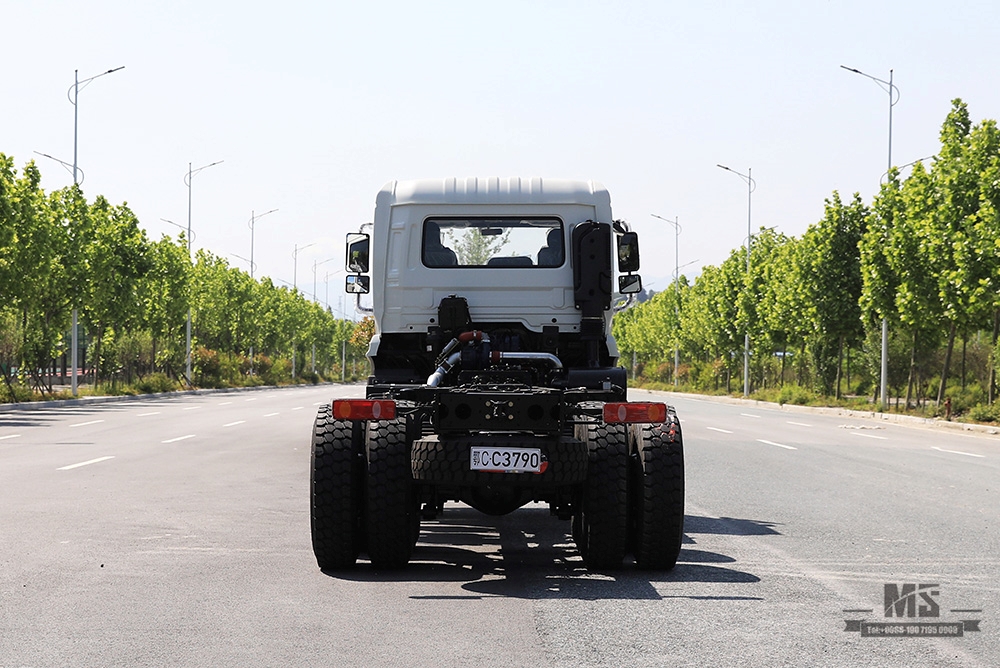 266hp Dongfeng ခြောက်ဘီး Drive Chassis_6*6 Flathead Head နောက်ဘက် ရှစ်ဘီး Heavy Duty Truck Chassis Coversion Manufacturer_Dongfeng 6WD Export Special Vehicle Chassis