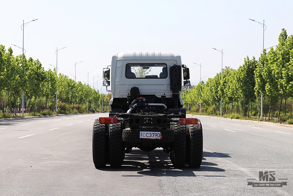 340 HP Dongfeng ခြောက်ဘီးယက်ထရပ်ကား Chassis_6×6 Flathead 13T/13T Axle Truck Chassis_Dongfeng 6*6 Truck Chassis_ Export အထူးထရပ်ကား Chassis