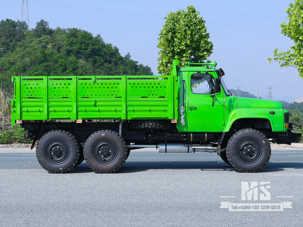 6X6 Dongfeng Turquoise EQ2082 SingleRow Cab Trucks 6WD လမ်းကြမ်းထရပ်ကားများ