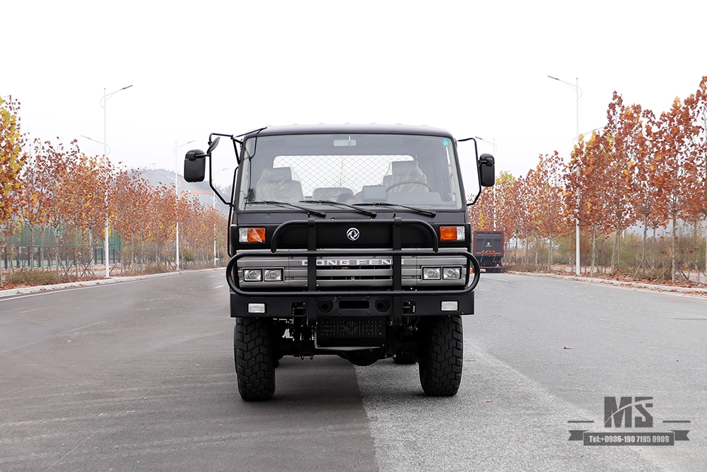 190 HP Dongfeng EQ2102 လမ်းကြမ်းသုံး axle Truck Chassis_Black ခြောက်ဘီးယက် Black Cargo Truck Chassis_All-wheel drive EQ2102G Export Special Purpose Vehicle Chassis