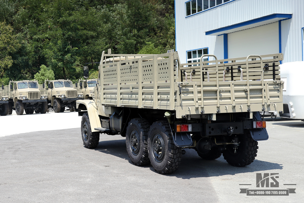 Camel Grey EQ2082 Truck_Dongfeng 170 hp ခြောက်ဘီးယက် 240 Off-road Truck_Pointed Head Double Glass Transport Vehicle_6×6 25Y Export အထူးထရပ်