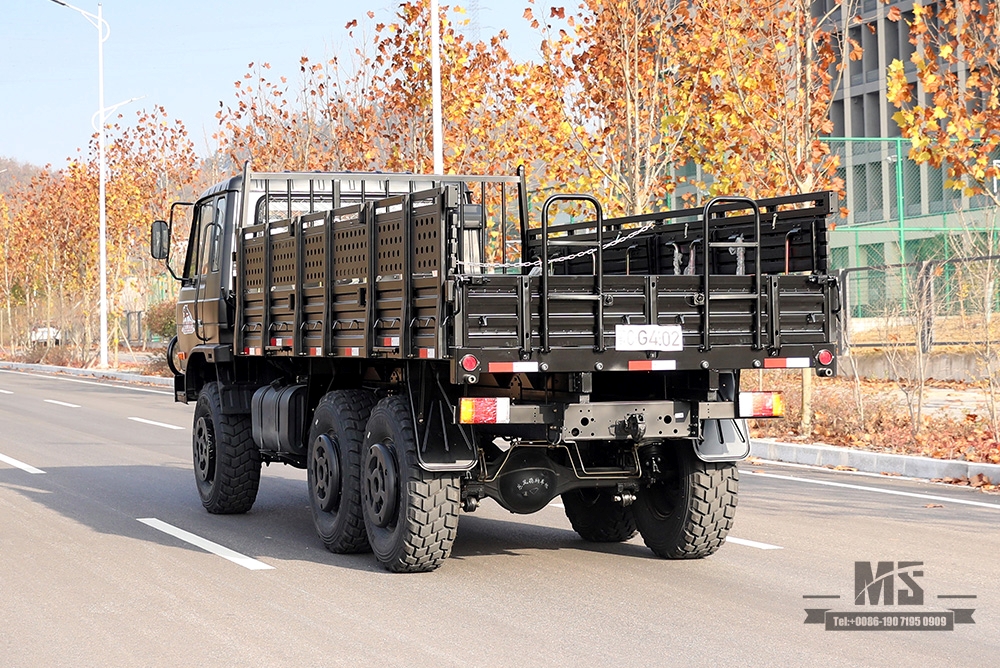 Dongfeng ခြောက်ဘီးယက် EQ2102 Truck_190 HP 3.5T သုံးထောင့်ခြောက်ဘီးယက် Black Off-road Cargo Truck_All-wheel drive EQ2102G Export Special Purpose Vehicle