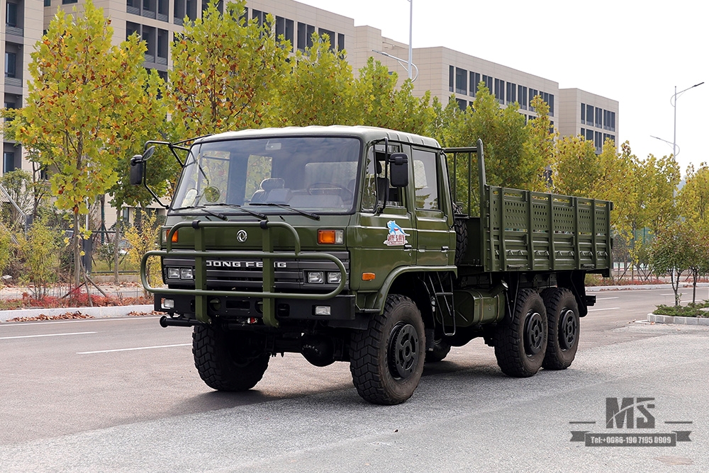 190hp Dongfeng EQ2102 ခြောက်ဘီးယက်ထရပ်_6×6 EQ246 153 Double Row Cab Army Green Truck _Dongfeng Truck Export အထူးရည်ရွယ်ချက်ယာဉ်