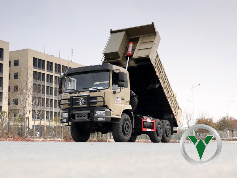 6x6 Off-Road Lowbed Dump Truck | ပို့ကုန်အတွက်လေးလံသောပြားချပ်ချပ် - ရှေ့တန်း Tipper