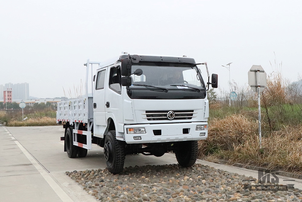 Dongfeng လေးဘီးယက် မောင်းနှင်မှု Light-duty Truck_White Small Truck Customized Double Row Cab 4*4 Off-road Vehicle_Dongfeng Truck တင်ပို့ရောင်းချရန် အထူးယာဉ်