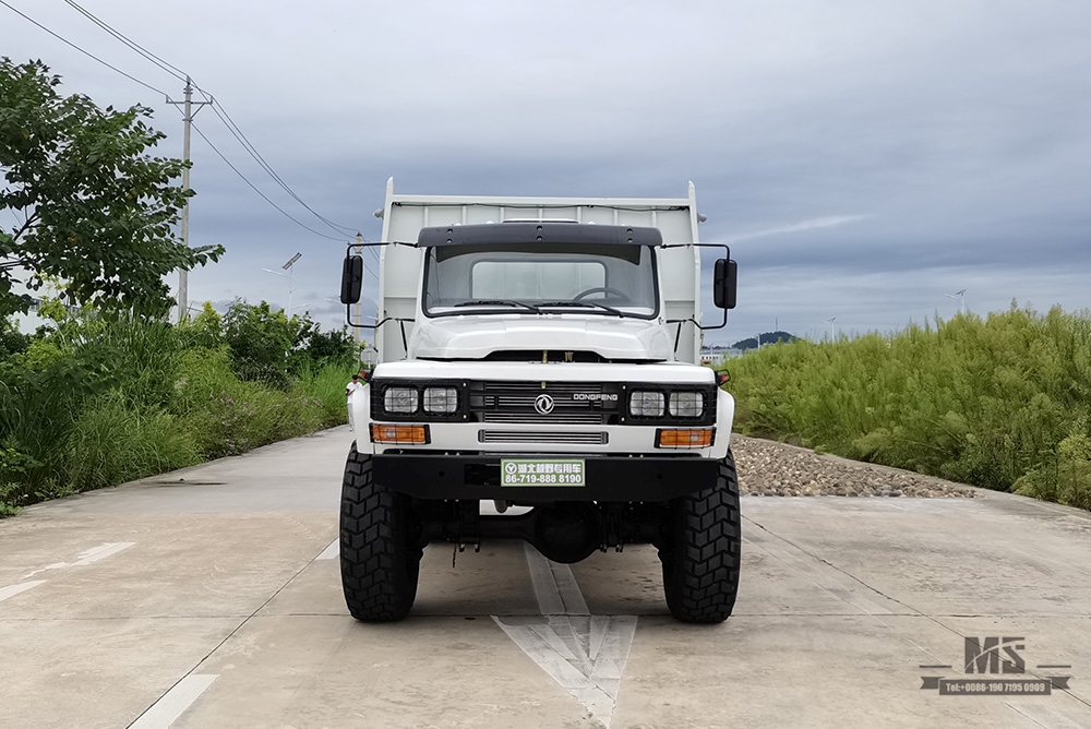 190hp Dongfeng ခြောက်ဘီးယက် EQ2100 Dump Truck_6×6 Pointed Head Single Row Constructiion Site Mining Tipper Truck_AWD Export အထူးထရပ်